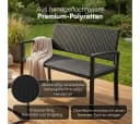STEELSØN Gartenbank Mirador 2-Sitzer Polyrattan Schwarz Bild 1