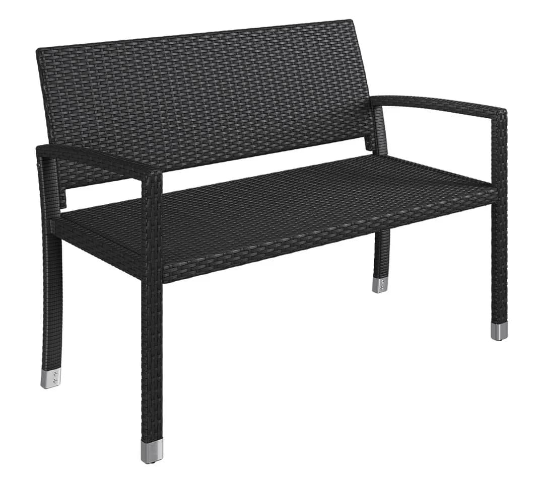 STEELSØN Gartenbank Mirador 2-Sitzer Polyrattan Schwarz - Bild 2