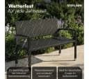 STEELSØN Gartenbank Mirador 2-Sitzer Polyrattan Schwarz Bild 3