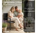 STEELSØN Gartenbank Mirador 2-Sitzer Polyrattan Schwarz Bild 4