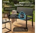 STEELSØN Gartenbank Mirador 2-Sitzer Polyrattan Schwarz Bild 5