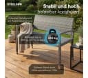 STEELSØN Gartenbank Mirador Polyrattan 2-Sitzer grau Bild 5