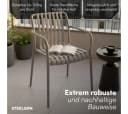 STEELSØN Gartenstuhl Pincoya Grau Stapelbar Wetterfest Bild 3