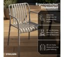 STEELSØN Gartenstuhl Pincoya Grau Stapelbar Kunststoff Bild 3