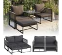 STEELSØN Sitzgruppe Tyranis 4-teilig Schwarz Gartenmöbel Set Bild 2