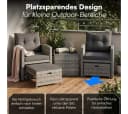 STEELSØN Gartenlounge-Set Selaria 4-tlg. Grau mit Kissen Bild 3