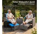 STEELSØN Gartenlounge-Set Selaria 4-tlg. Grau mit Kissen Bild 4