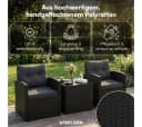 STEELSØN Sitzgruppe Selaria Schwarz mit Kissen & Glasplatte Bild 3