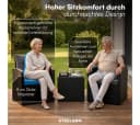 STEELSØN Sitzgruppe Selaria Schwarz mit Kissen & Glasplatte Bild 4