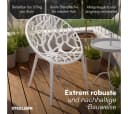 STEELSØN Gartenstuhl Quanta weiß stapelbar wetterfest Bild 3