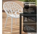 STEELSØN Gartenstuhl Quanta weiß stapelbar wetterfest Bild 4