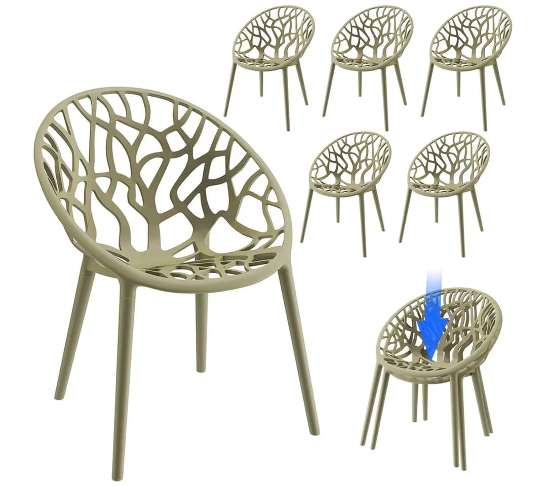STEELSØN Gartenstuhl Quanta stapelbar olivgrün - Bild 2