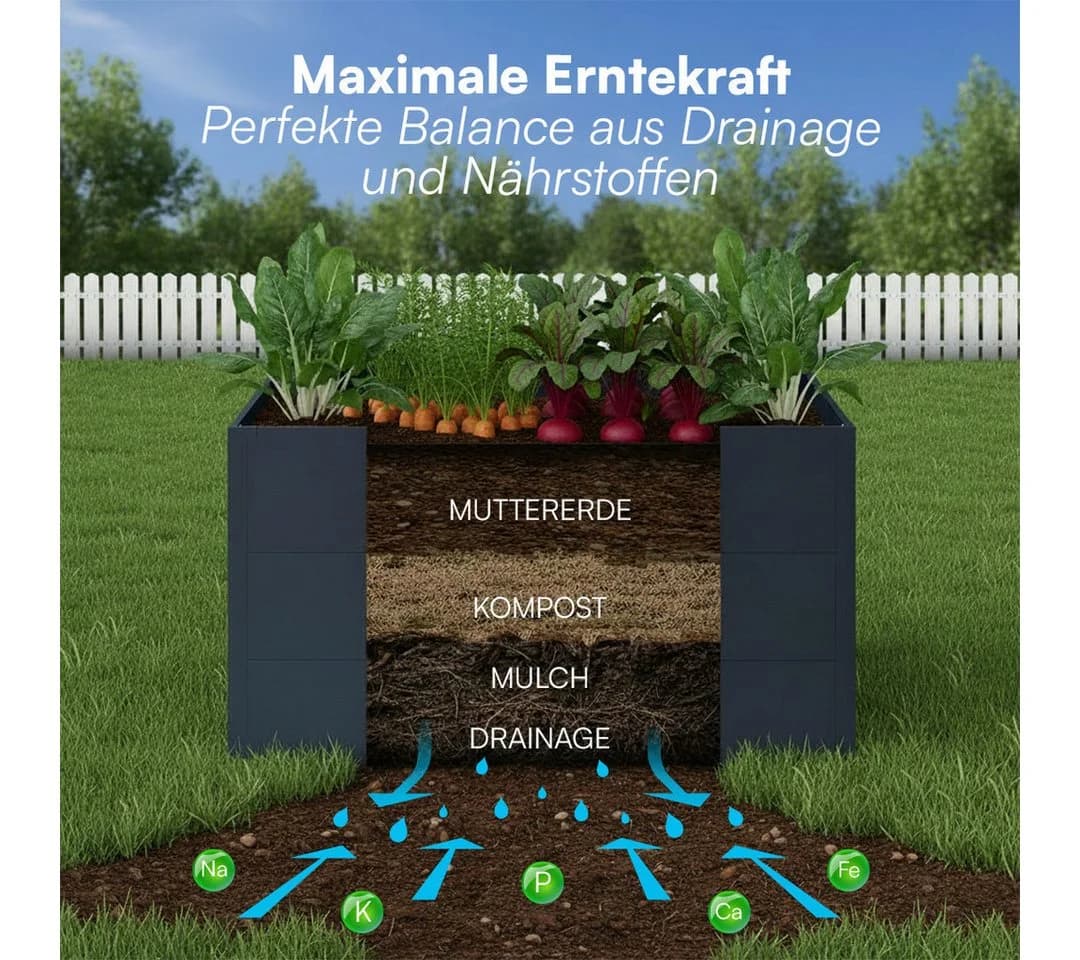 STEELSØN Hochbeet Icarus 2er-Set Anthrazit verzinkter Stahl - Bild 4