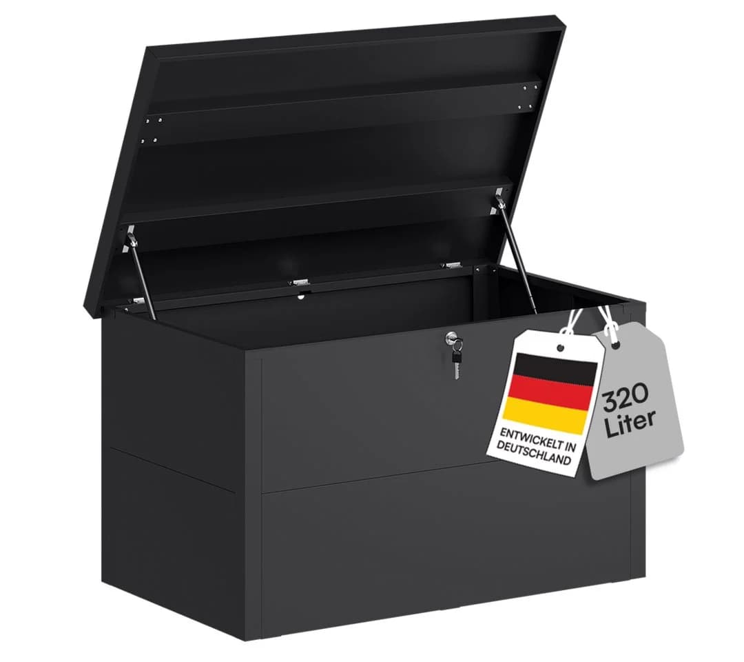 STEELSØN Auflagenbox Icarus Dunkelgrau Metall wetterfest - Bild 2