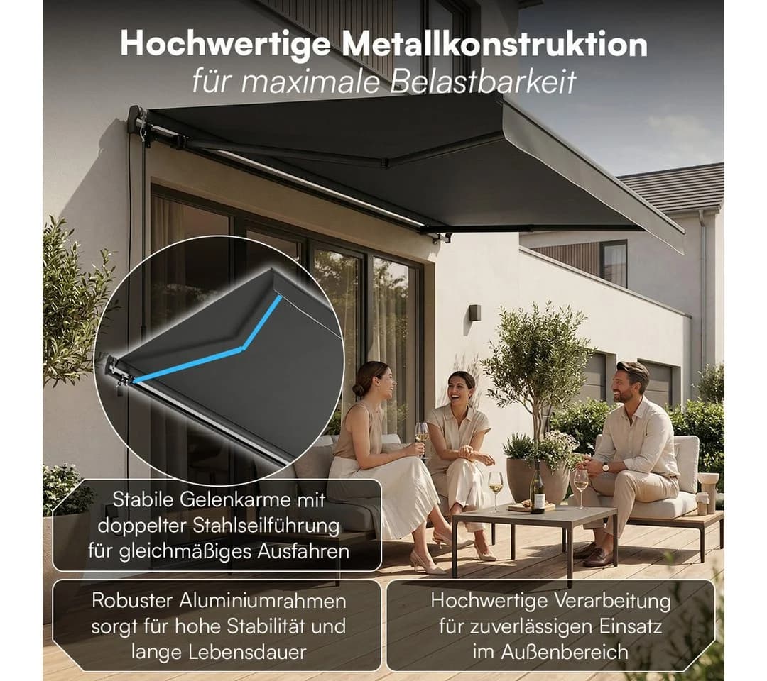 STEELSØN Gelenkarmmarkise Kestria Anthrazit Elektrisch - Bild 5