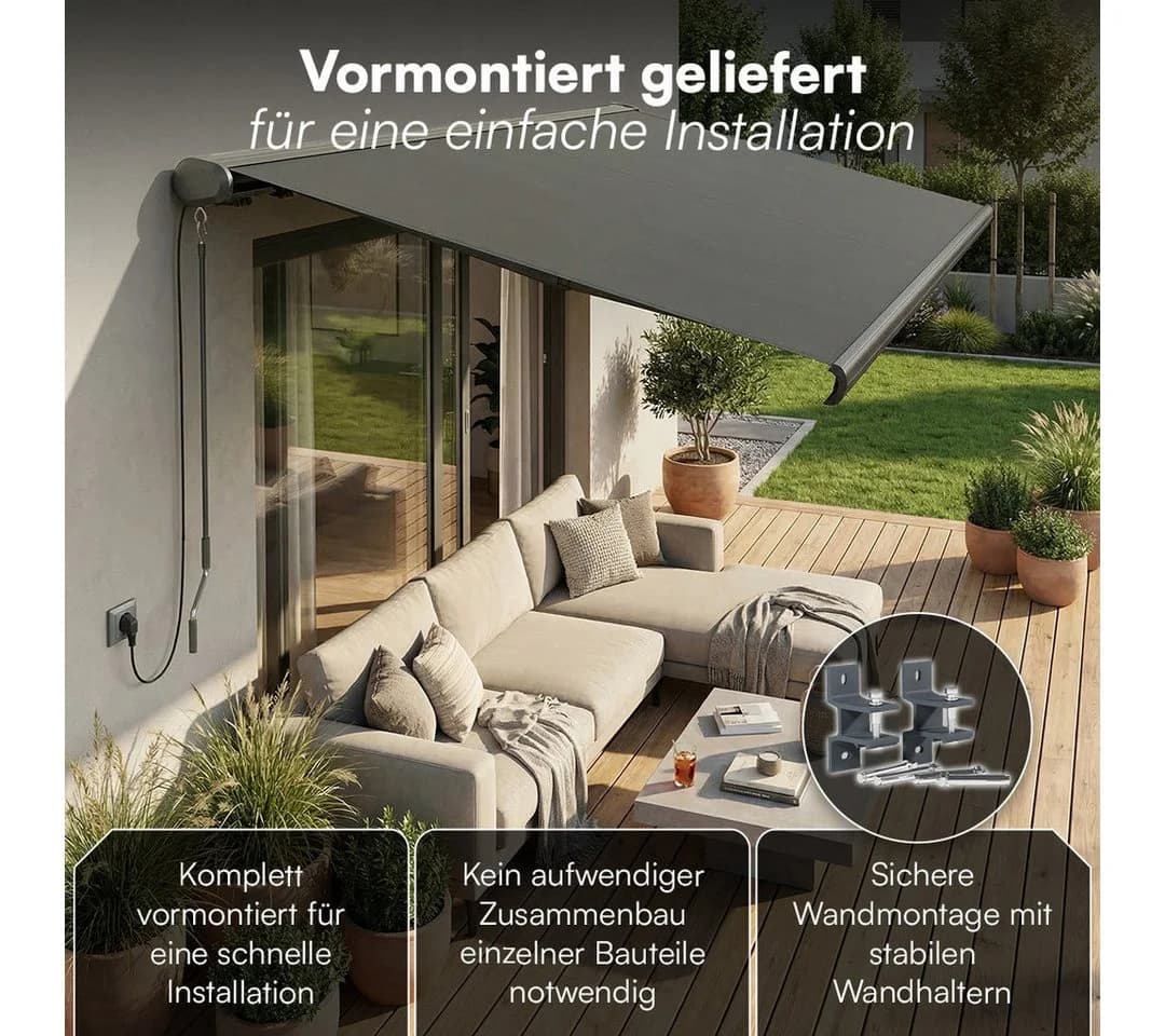 STEELSØN Kassettenmarkise Kestria Elektrisch Anthrazit - Bild 4