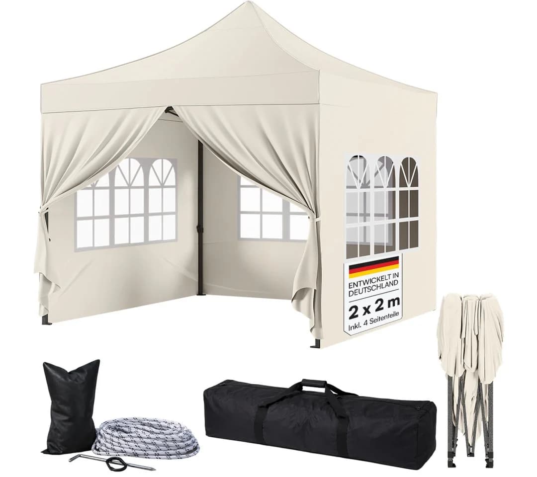 STEELSØN Pavillon Rynara Beige mit Seitenwänden - Bild 2
