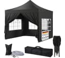 STEELSØN Pavillon Rynara 2x2 m Schwarz mit Seitenwänden Bild 2