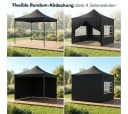 STEELSØN Pavillon Rynara 2x2 m Schwarz mit Seitenwänden Bild 5