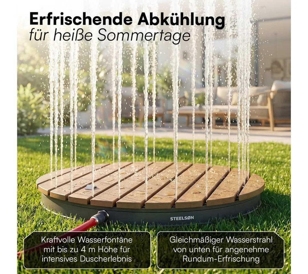 STEELSØN Gartendusche Samaya Bodendusche rund Braun/Grau - Bild 5