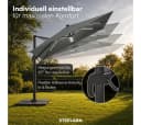 STEELSØN Sonnenschirm Lyrion 300x300 cm Anthrazit mit LED-Solar Bild 3
