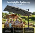 STEELSØN Sonnenschirm Lyrion 300x300 cm Anthrazit mit LED-Solar Bild 5