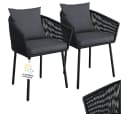 STEELSØN Gartenstuhl Nair 2er Set Schwarz Polyrattan Bild 2