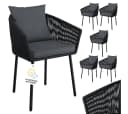 STEELSØN Gartenstuhl Nair 6er Set Schwarz Polyrattan Bild 2