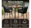 STEELSØN Gartenstuhl Nair 6er Set Schwarz Polyrattan Bild 5