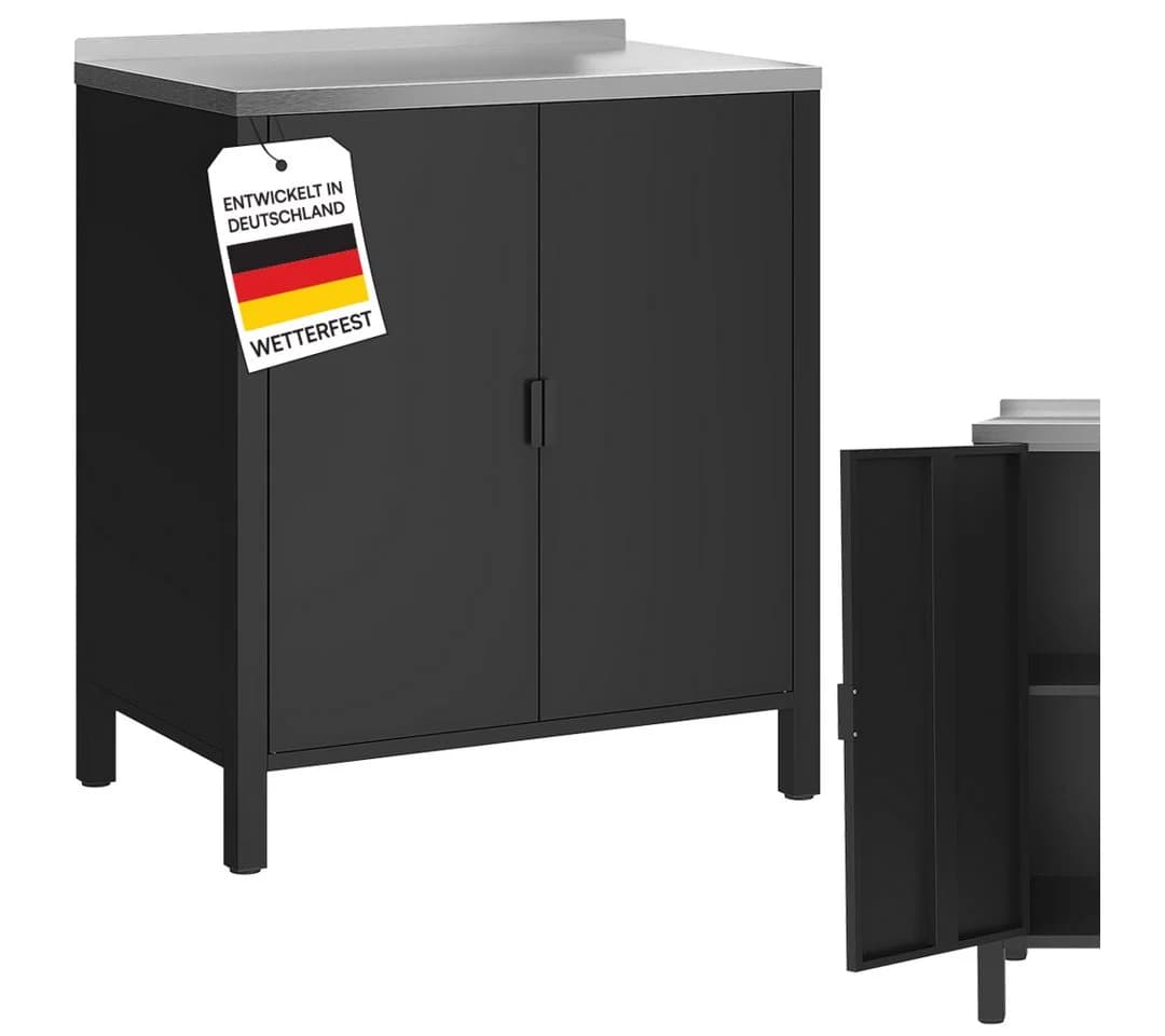 STEELSØN Outdoor-Küchenmodul Metallkommode mit Edelstahl-Arbeitsplatte - Bild 2