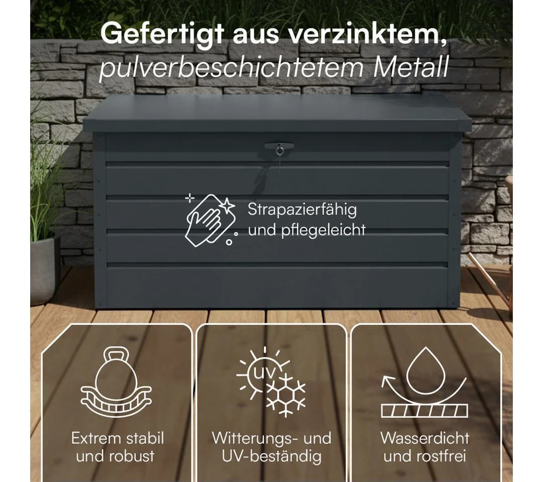 STEELSØN Auflagenbox Dorado Metall 350 Liter abschließbar - Bild 4