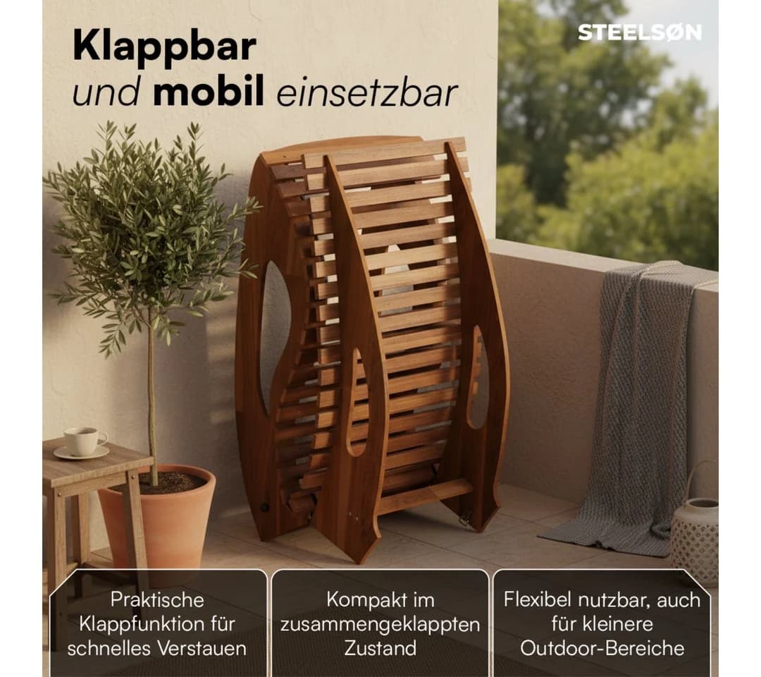 STEELSØN Solaria Gartenliege Akazienholz Naturgeölt - Bild 4