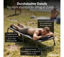 STEELSØN Gartenliege Nysaris klappbar mit Polster Schwarz Bild 3