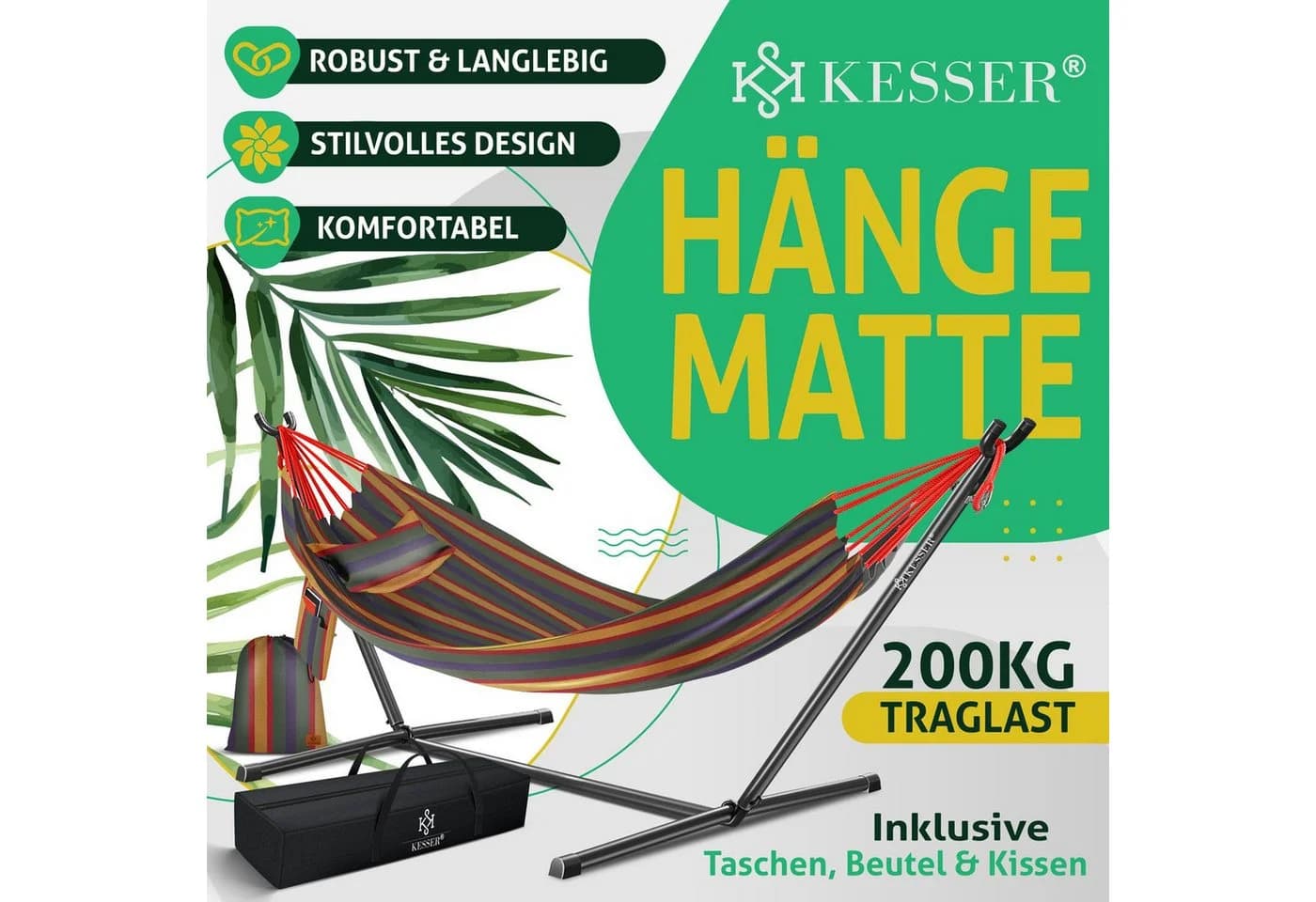 KESSER® Hängematte LAKE Doppelhängematte 2 Personen - Bild 2