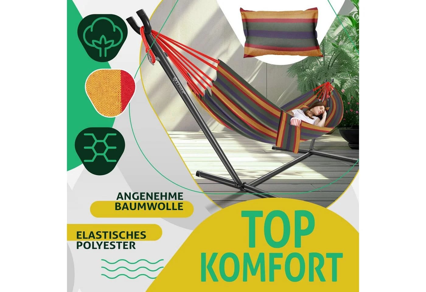 KESSER® Hängematte LAKE Doppelhängematte 2 Personen - Bild 4
