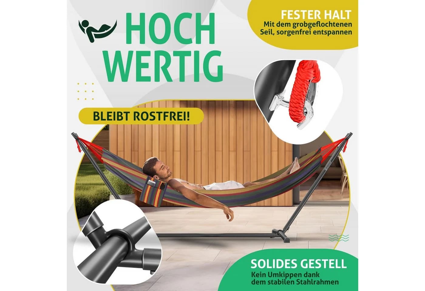 KESSER® Hängematte LAKE Doppelhängematte 2 Personen - Bild 5