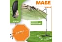 KESSER Sonnenschirm Ampelschirm XL Beige 360° Drehbar Bild 2