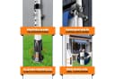 KESSER Klemmmarkise mit Handkurbel Blau/Weiß UV-beständig Bild 4