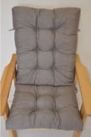 Rattani Hochlehnerauflage Grau Extra Breit 55 cm Bild 1