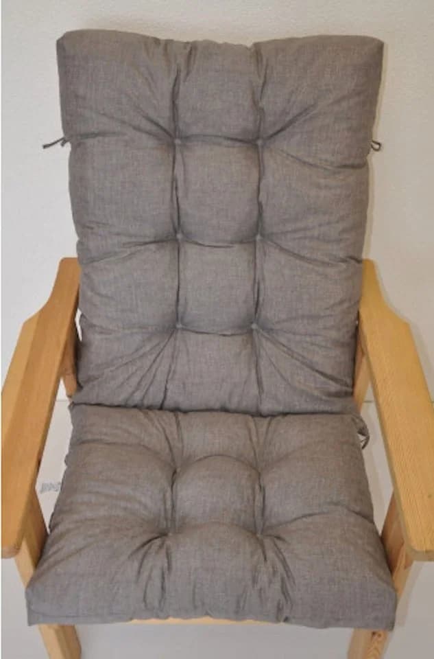 Rattani Hochlehnerauflage Grau Extra Breit 55 cm