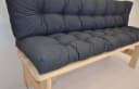 Rattani Bankauflage Kissen 150 cm Anthrazit Bild 3