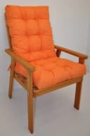 Rattani Hochlehnerauflage Polster für Gartenstuhl Orange Bild 1