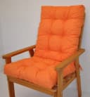 Rattani Hochlehnerauflage Polster für Gartenstuhl Orange Bild 2