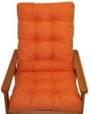 Rattani Hochlehnerauflage Polster für Gartenstuhl Orange Bild 3