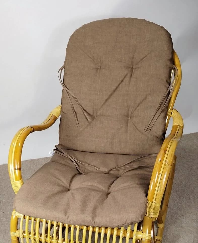 Rattani Sesselauflage Polster für Rattan Schaukelstuhl, dunkelbraun - Bild 2