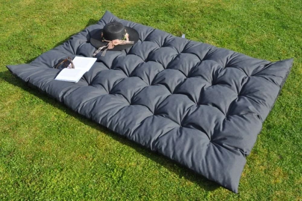 Rattani Gartenkissen Maxi 180x115 cm Outdoor Sitzkissen Grau
