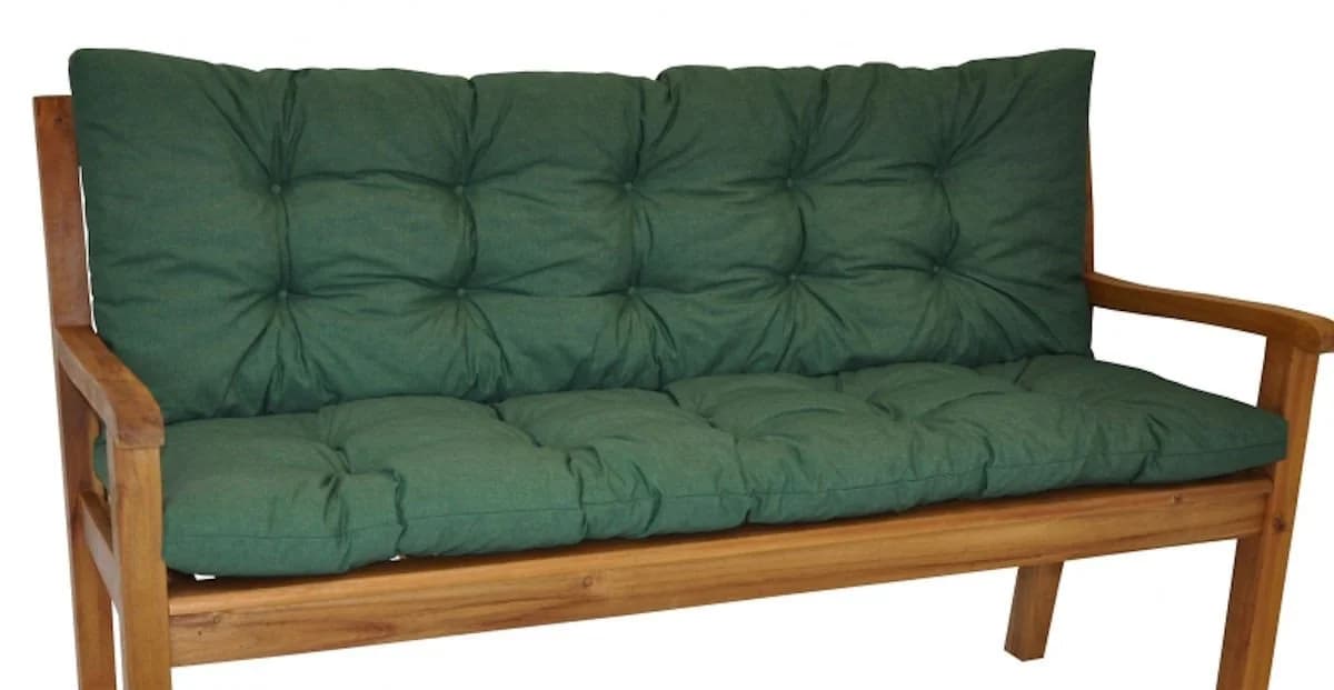 Rattani Bankkissen 2-teilig 120 cm Grün Sitz & Rücken