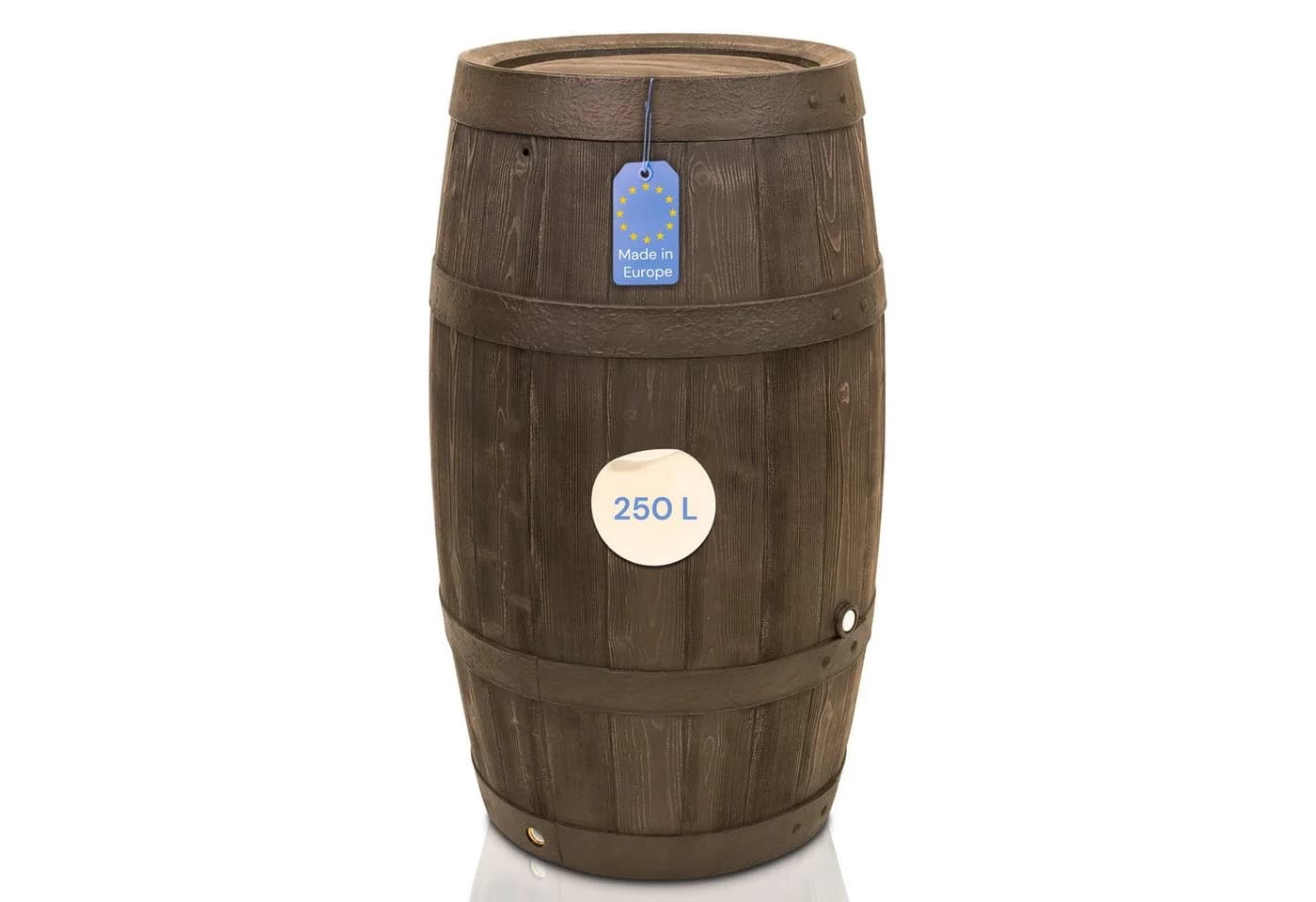 YourCasa Regentonne 250 Liter Holzoptik Metallgewinde - Bild 2