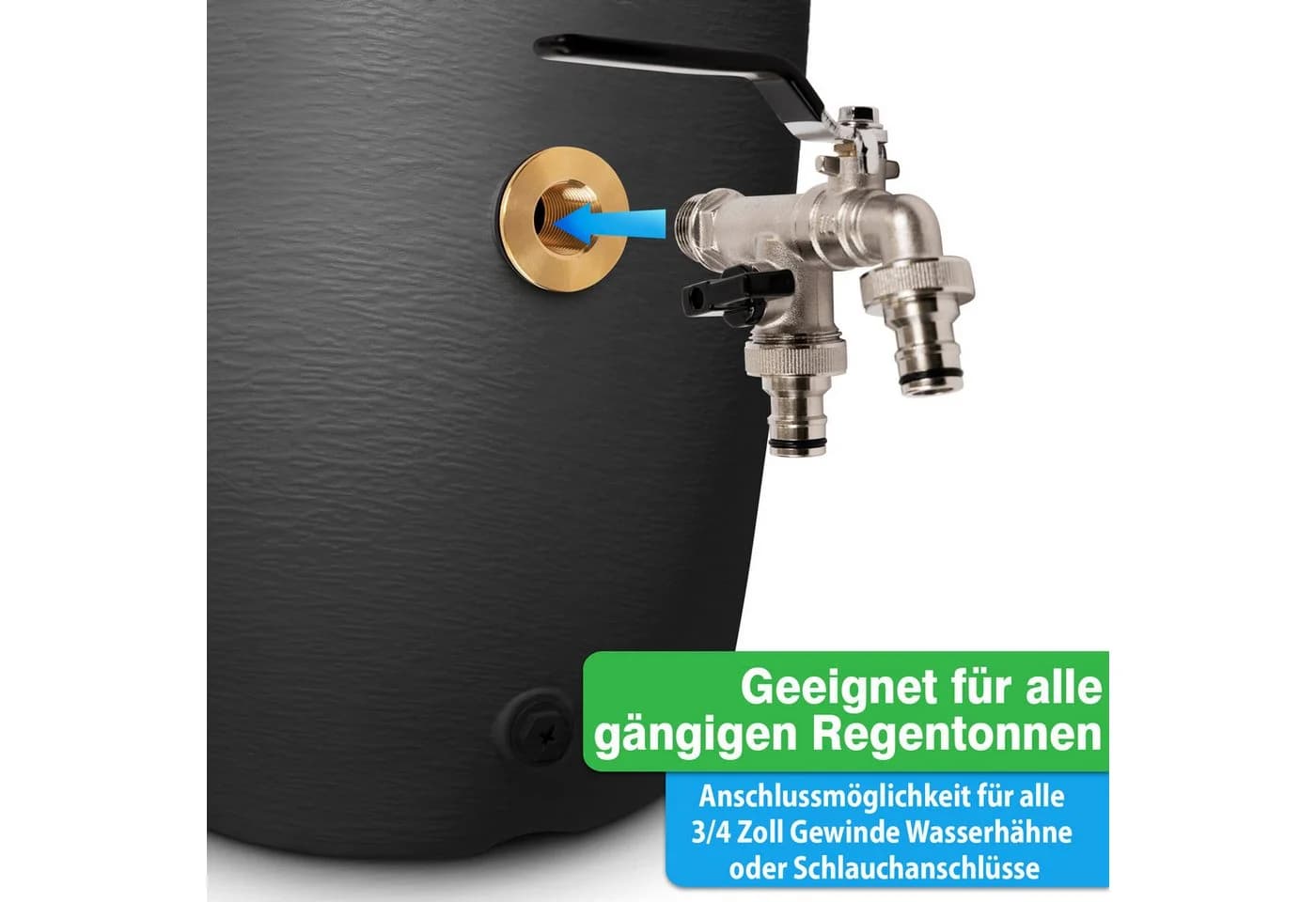 YourCasa Universal Regentonnendurchführung aus Messing - Bild 3