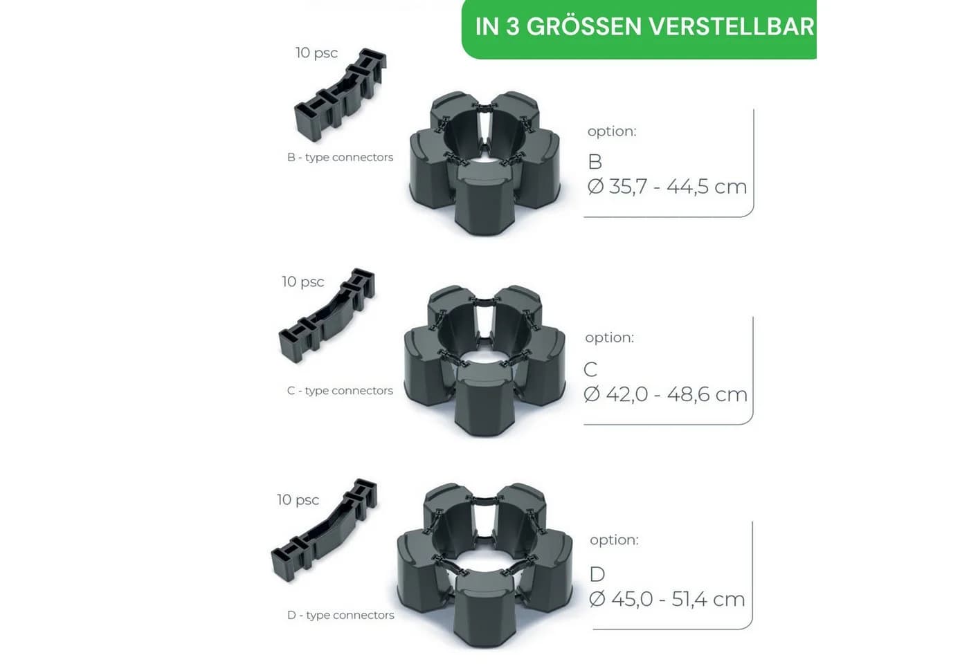 YourCasa Regentonne Standfuss Sockel für Regentonnen - Modular - Bild 3